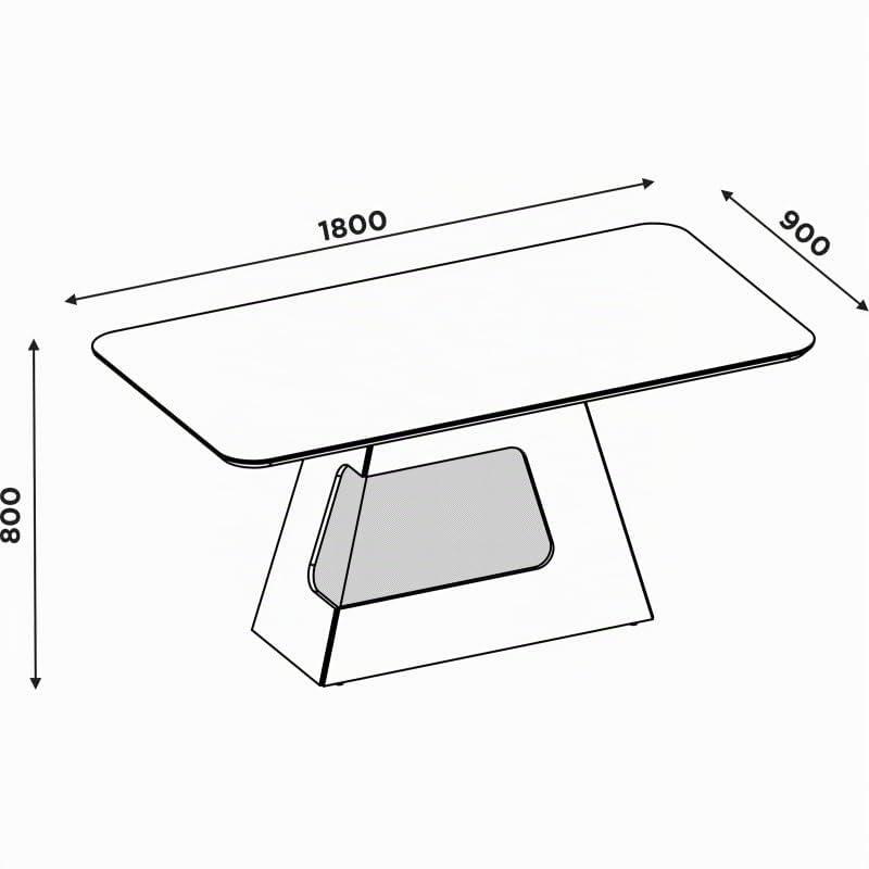 Table à Manger 6 Personnes Rectangle Blanc Ecru 180 x 80 x 90 cm