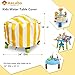 Aacabo Water Table Cover Spiralin' Seas Waterpark Play Outdoor Sand Water Table Cover 34X34X18 inch-Yellow
