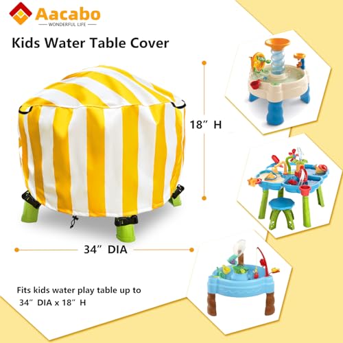 Image of Water Table Cover Spiralin' Seas Waterpark Play Outdoor Sand Water Table Cover 34X34X18 inch-Yellow