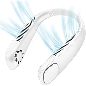 Draagbare nekventilator, mini USB Bladeless nekventilator, 9000mAh oplaadbare draagbare handvrije nekband opknoping…