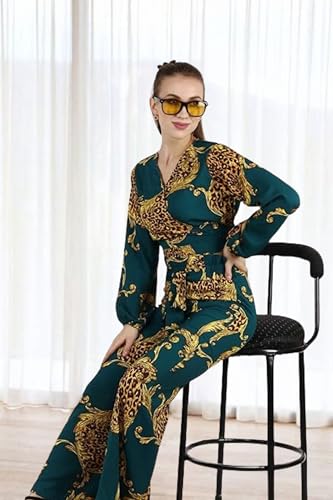 Image of POPWINGS Casual Bagru Printed Cotton Top and Skirt Set for Women || Pom Pom Top and Long Slit Skirt Set for Women || Two Piece Women Set for Summer