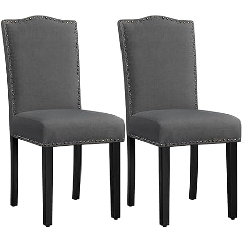 Yaheetech Upholstered Dining Chairs Set of 2 Cover
