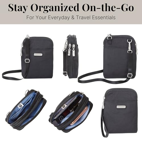 Baggallini Take Two RFID Bryant Crossbody - 5x7.25 Lightweight Small Phone Wallet Crossbody Bag - Nylon Travel Purse - image 8
