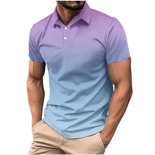 Polo de manga corta para hombre, camiseta clásica de golf de secado rápido, camisetas de golf, transpirables, camisas de trabajo, camisas de verano, camisas casuales de rugby con botones, 3 azul