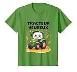 tracteur white 1370 4x4 Adorable tracteur souriant avec cœurs, fleurs et blé. Parfait pour les enfants de 2 3 4 5 ans qui aiment les tracteurs, les champs et les animaux de la ferme.