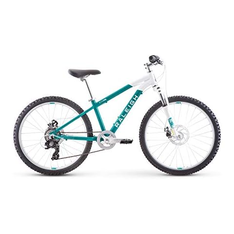 Raleigh Bikes Eva 24 Kids Hardtail Mountain Bike for Girls Youth 8-12 Years Old, Teal Cover