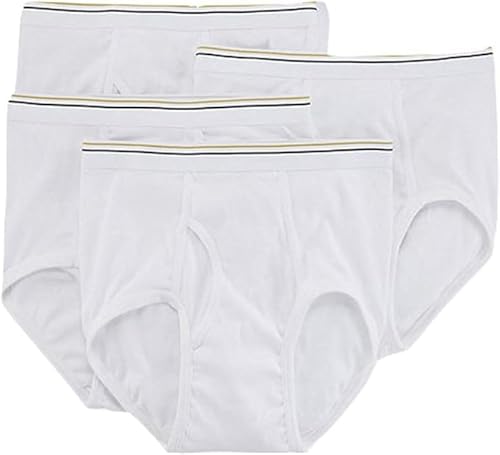 Stafford 4 Pack 100% Cotton Full-Cut Briefs White (36)