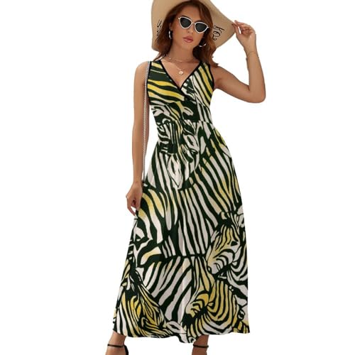 Robe maxi col V imprimé cheval pour vos journées décontractées à la plage - 6