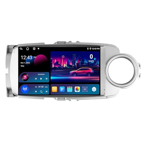 Récepteur stéréo Android 14 pour Toyota Yaris 2012-2017 avec écran tactile 9 pouces et navigation