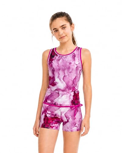 Image of Little Girls' Summer Swimwear Two Piece Boyshort Tankini Kids Swimsuit