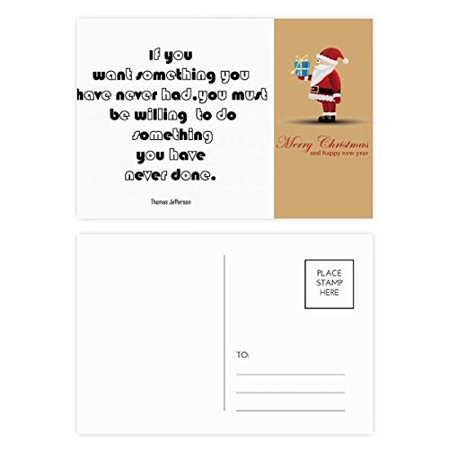 Cartes postales citation Père Noël pour rompre l'isolement des fêtes : lot de 20 cartes inspirantes