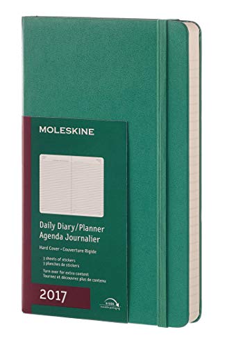 Moleskine 2017 Agenda Giornaliera da 12 Mesi, Copertina Rigida, Grande, Verde Moleskine 2017 Agenda Giornaliera da 12 Mesi, Copertina Rigida, Grande, Verde