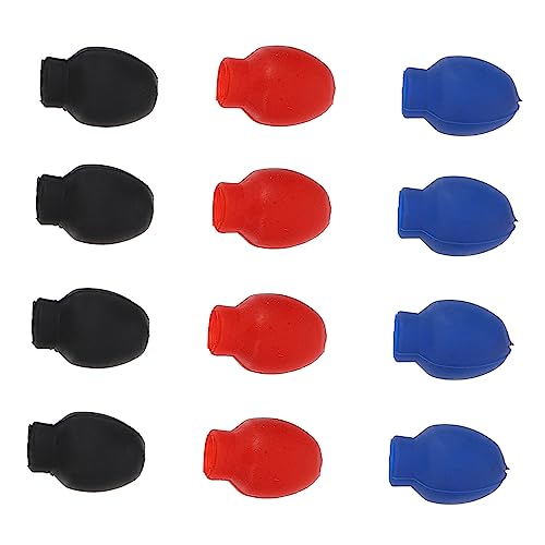MUELODSIC 6Pairs Silent Mute Drumstick Tip Covers Elastic Rubber Sleeves for Drumsticks Drum Accessory for Quiet Practice Great present for Drummers