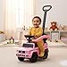 Best Ride On Cars 3 in 1 Mercedes G-Wagon Push Car for Toddlers 1 to 3 Years Old, Kids Outdoor Stroller with Music, Horn Sounds, Realistic Driving Experience, Pink