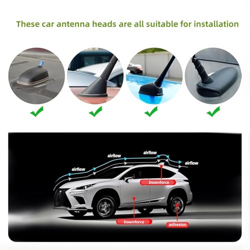 Antena aleta tiburón para Benz E-Class Sedan W211 2002-2009 autoadhesiva e impermeable 4