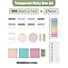 Mr. Pen Sticky Note Set, 1000 Sheets, Colorful Transparent Bible Notes