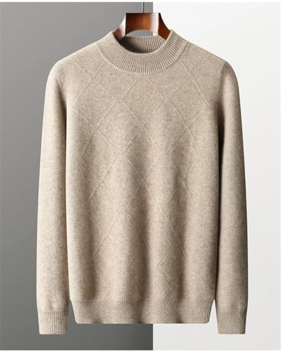 Men's Pullover Sweaters Long Sleeve O-Neck Loose Striped Knitted Cashmere Pullovers2