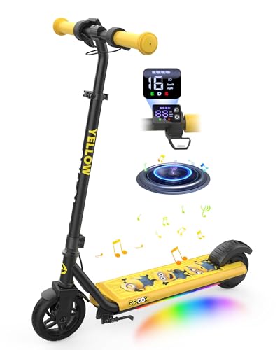 Gyroor H30 MAX E-Scooter para niños: Motor de 150 W, Velocidad Ajustable y Manillar, Sistema de Frenos duales, Placer de conducción Seguro para 6-12 años