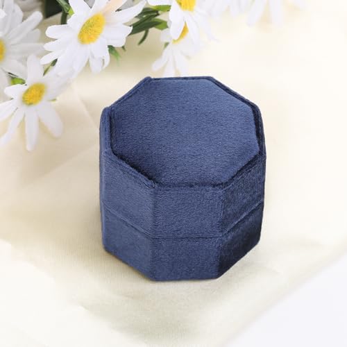 WantGor-Velvet-Ring-Box-3-Slots-Jewelry-Ring-Gift-Box-Vintage-Ring-Display-Holder-Case-for-Wedding-Ceremony-Proposal-Engagement-Navy-Blue WantGor Velvet Ring Box 3 Slots Jewelry Ring Gift Box Vintage Ring Display Holder Case for Wedding Ceremony Proposal Engagement Navy Blue