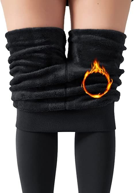 Thermal Leggings for Women Lined Winter Thermal Leggings with Inner Fur Elastic Tummy Control Sports Leggings Long Warm Fabletics Tights Yoga Trousers Running Trousers Winter-image-29