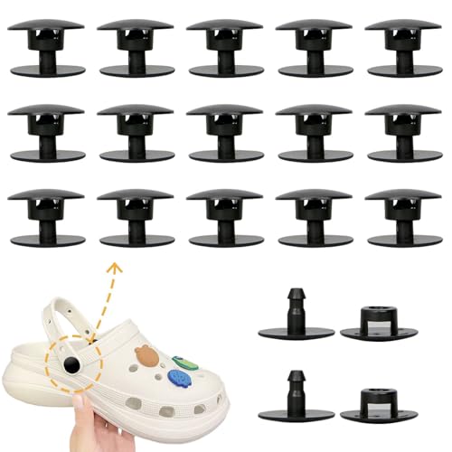20 Paar Croc Nieten Knöpfe, Kunststoff Druckknöpfe, Knöpfe für Crocs, Ersatz-Crocs Nieten und Knöpfe für Schuhe, Verschlüsse Schuhe Pop Nieten Reparatur Und Dekoration (15,5mm, 15mm)