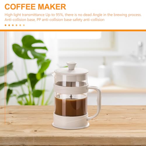 Cafetera de vidrio de 800ml con mango anticalor que evita quemaduras al servir café 8