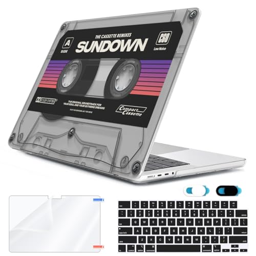 Funda rígida MacBook Pro 14 A2992 A2779 acabado premium con protector de teclado