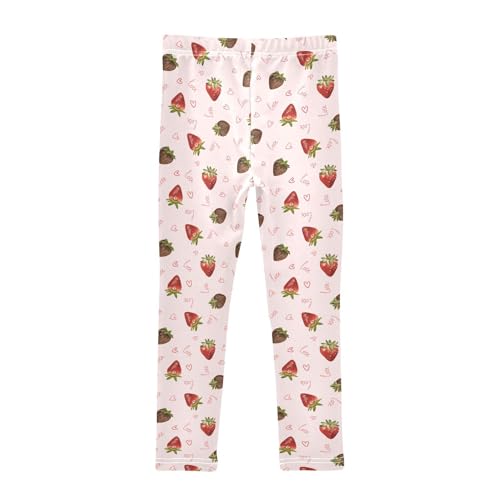 Berry Chocolate Girls Leggings,Workout Leggings for Girls Toddler Athletic Legging Size for 3-10T2