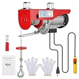 Garvee High-Power Electric Hoist Winch – 1760 lbs Capacity, 1600W Motor, 39FT Single Cable Lift, Remote Control, Heavy-Duty Steel Wire Rope for Garage/Warehouse/Factory Lifting