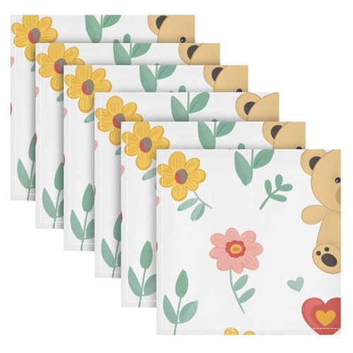 Servilletas de Tela Floral Cuadrada 50.5x50.5 cm Pack 6 miniatura 1