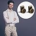 Zeyune 10 Pcs Metal Suspenders Buttons Movable No Sew Button End Brace Clips for Jeans for Pants Suspenders Hats Jeans Pants Replacement(Bronze)