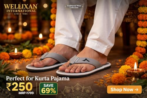 Image of Wellixan's Faux Leather Flip Flops Slipper | Light weight EVA | Anti-Slip Comfortable Thong Slippers | Soft Cushioned Footbed | Durable Casual Daily Wear Slipper | (Size 6-10)