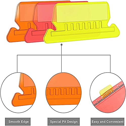 File Folder Tabs, 60+60 Sets Multicolor Hanging File Folder Tabs With Inserts For Hanging Folders, 2 Inch Clear Plastic Hanging File Tabs For Quick Identification #TOP4