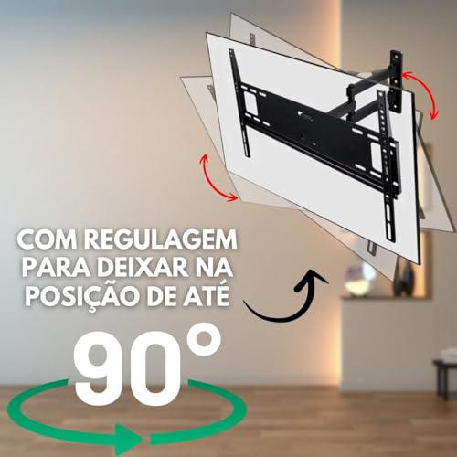 Suporte Tv Tri Articulado Bolha Universal Até 70 Polegadas