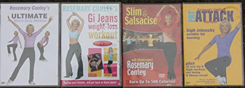 Rosemary Conley'S Workout Collection 4 Dvd'S Gi Jeans Weight Loss Fat Attack Workout Slim & Salsacise Ultimate Whole Body Workout