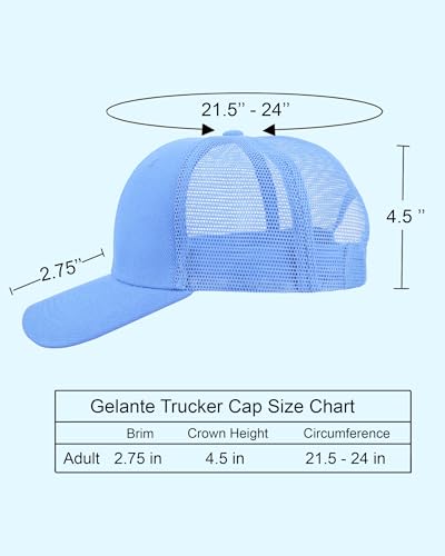 Image of Gelante Mesh Trucker Baseball Cap Snapback Hat Structured Front Panel