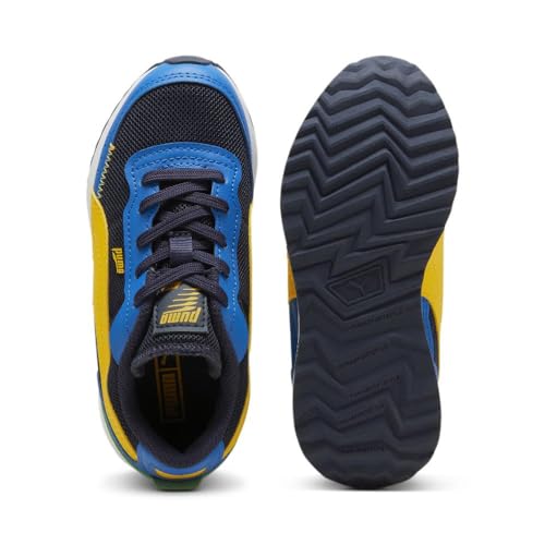 PUMA Unisex-Child Shoes Road Rider Sneaker, Navy-Yellow Sizzle, 12.5 US Little Kid4