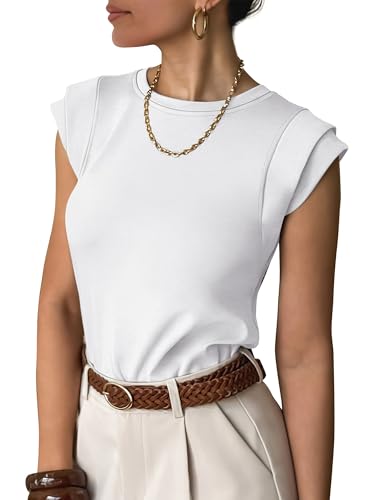 Image of ANRABESS Business Casual Tops for Womens Cap Sleeve Summer Dressy Shirts 2026 Trendy Work Office Outfits Clothing