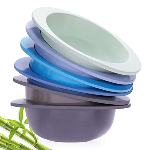 6pcs Bamboo Kids Bowls for Baby Feeding, Toddler Snack Bowls, Tableware for Baby Toddler Kids Bamboo Toddler Dishes & Dinnerware Sets