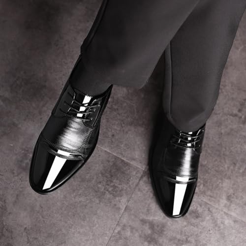 Mens Classic Formal Oxford Shoes Pointed Toe Lace Up Shoe for Men Wedding Suit Tuxedo Dress Shoes2