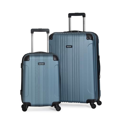 Image of Kenneth Cole REACTION Out of Bounds Lightweight Hardshell 4-Wheel Spinner Luggage, Granite Blue, 2-Piece Set (20 inch & 28 inch)
