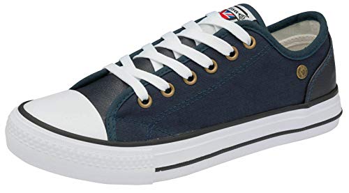 Dunlop Damen Mädchen Sneaker Pumps Plimsoll Plimsole Schuhe, Blau - navy - Größe: 39 EU