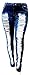 J&K40 Womens Plus Size Stretch Distressed Ripped Blue Skinny Denim Jeans Pants (16)