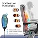 TonghuaS Reclining Massage Office Chair with Footrest, High Back Ergonomic Executive Chair with Heating and Vibration Function(Grey)