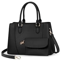 NUBILY Handbags Women PU Leather Top-Handle Purse Small Women's Hand bag Crossbody Bag Waterproof Anti-Theft Ladies Handbags, Black