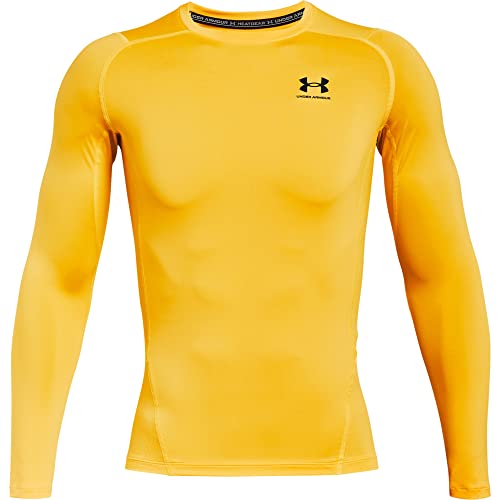 Under Armour HeatGear Kompressions-Langarm-T-Shirt für Herren, (790) Taxi/Schwarz, 4X-Large Hoch – Ansicht 5