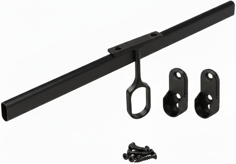 6-Case Pack 8 Feet Long Oval Wardrobe Closet Tubing Rods Application Clothes Hanging - 96 Inch Length Matte Black