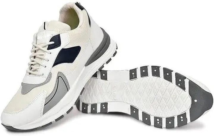Men's White Sports Running Shoes | Lightweight Breathable Sneakers for Walking (SPO-02)-picture-41