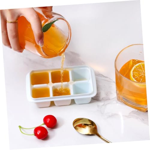 Bandeja para cubitos de hielo 3 pcs con tapa azul degradado miniatura 6
