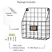 Wall35 Rivista File Holder Home Office Desk Organizer, Chicken Wire Mail Organizer and Magazine Holder, Metal, Black
